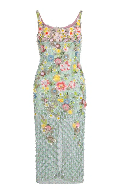 La Fuori Aurora Misty Green Twilight Blossom Dress