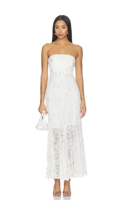La Fuori Ballet Rose Midi Dress In White