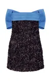 La Fuori Black Embroidered Dress