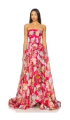 La Fuori Bloom Gown In Red