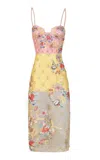 La Fuori Blush Lily Embroidered Dress In Multi