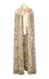 La Fuori Burst Of Lily Emb Embroidered Dress In Multi