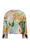 La Fuori Floral Jacquard Embroidered Jacket