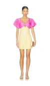 La Fuori Lime Candy Mini Dress In Multi