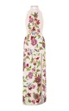 La Fuori Luminous Flounce Halter Gown