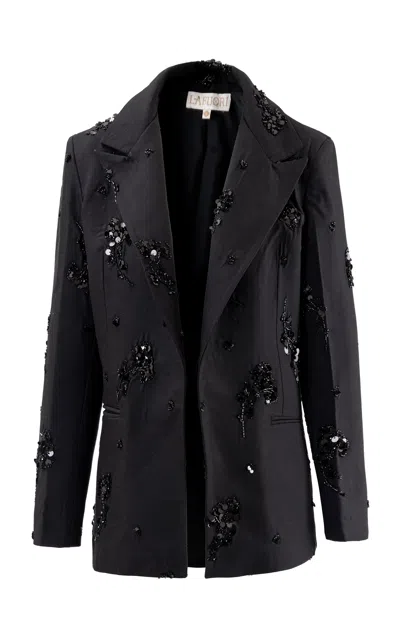 La Fuori Midnight Embers Embellished Blazer In Black