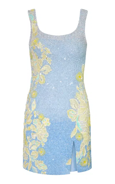 La Fuori Mist Wisteria Mini Dress In Blue