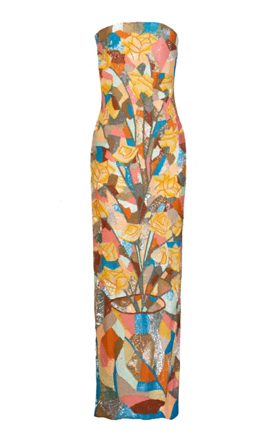 La Fuori Mosiac Burst Dress In Multi