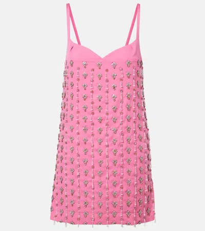 La Fuori Là Fuori Night Siren Embellished Minidress In Multi