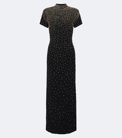 La Fuori Nyx Constellation Bloom Embellished Gown In Black