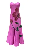 La Fuori Orchid Embroidered Gown