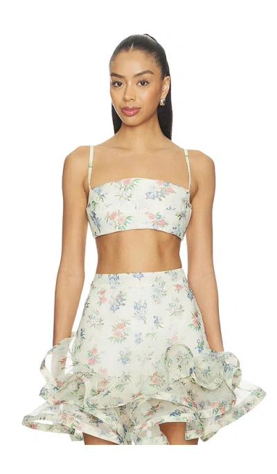 La Fuori Petal Cascade Bralette In Yellow