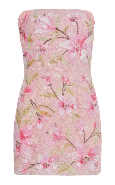 La Fuori Pink Posy Mini Dress