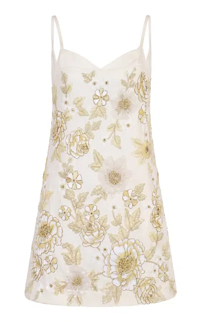 La Fuori Sunlit Camellia Mini Dress In Multi