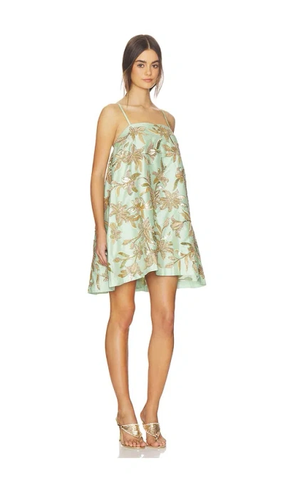 La Fuori Touched By Gold Embroidered Mini Dress