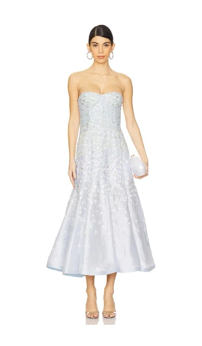 La Fuori Vasilisa Petale Gown In Ice Blue