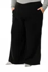 La Fuori Wide Leg Sequin Stripe Pants - Plus In Black In Black