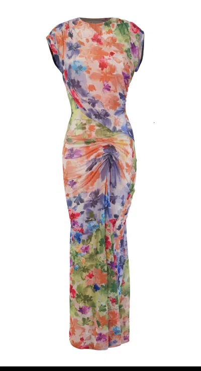 La Fuori Women's Natalia Radiant Petals Draped Dress In Multicolored Floral