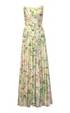 La Fuori Yellow Lily Blossom Tie-up Cape In Multi