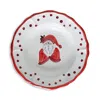 La Gabbianella Babbo Natale Dinner Plate, Santa In Red