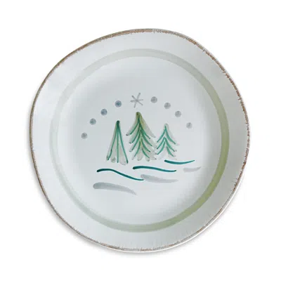 La Gabbianella Cortina Dinner Plate, Winter Trees In White