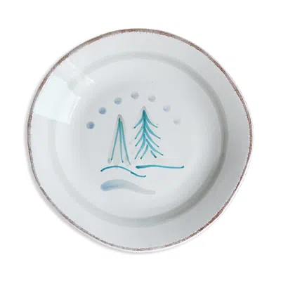La Gabbianella Cortina Salad/dessert Plate, Winter Trees In White