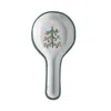 La Gabbianella Magia Spoon Rest, Green Tree In Green