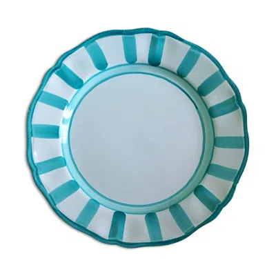 La Gabbianella Rimini Round Platter In Blue