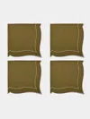 La Gallina Matta Parentesi Linen Napkins (set Of 4)  Abask Gift Set