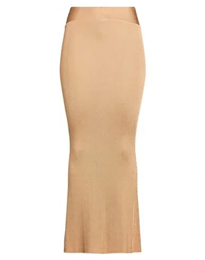 La Galpa Woman Maxi Skirt Apricot Size S/m Viscose In Orange