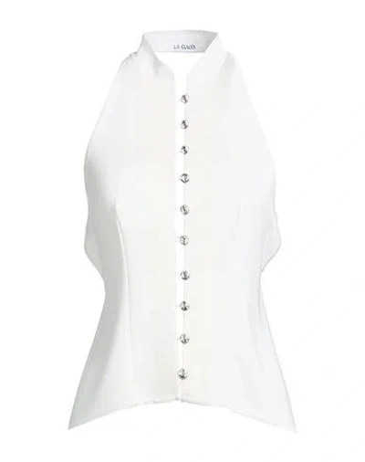 La Galpa Woman Top Ivory Size S/m Viscose In White
