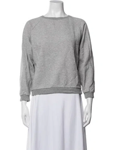 Pre-owned La Garçonne Moderne Crew Neck Long Sleeve Sweatshirt In Gray