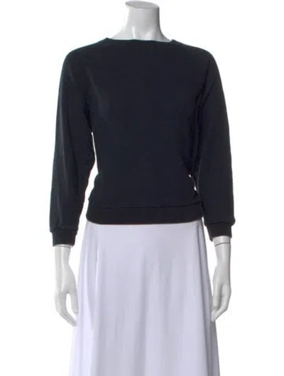 Pre-owned La Garçonne Moderne Merino Wool Bateau Neckline Sweater In Black