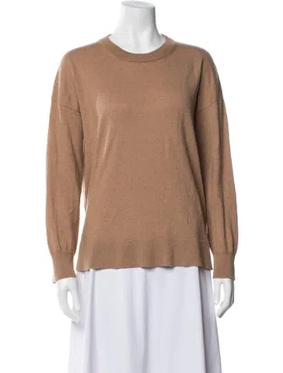 Pre-owned La Garçonne Moderne Virgin Wool Crew Neck Sweater In Neutrals