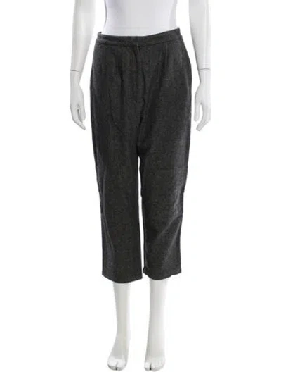 Pre-owned La Garçonne Moderne Wool Straight Leg Pants In Black