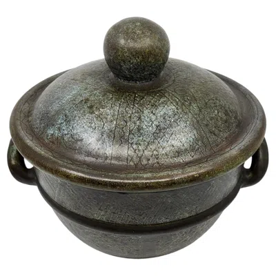 Pre-owned La Grange Aux Potiers De Valence Soup Bowl By , French Ceramic, 1950s In Gray