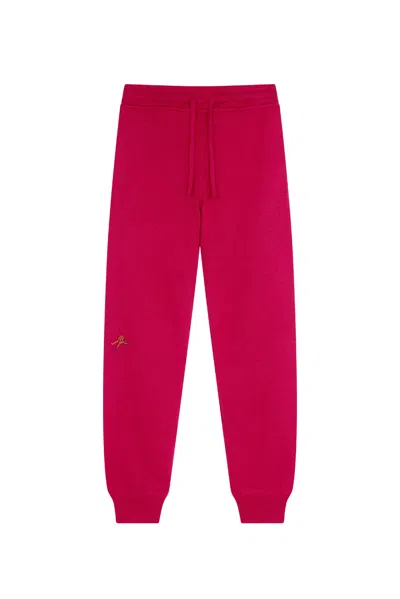 La Granni Women's Pink Knitted Gato Trousers - Burgundy