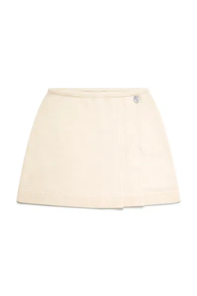 La Granni Women's White Centimos Skirt - Cream