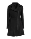 La Haine Inside Us Woman Coat Black Size M Polyester, Viscose, Elastane In Black