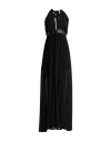 La Haine Inside Us Woman Maxi Dress Black Size L Polyurea, Polyester In Black