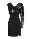 La Haine Inside Us Woman Mini Dress Black Size Xs Polyester, Elastane In Black