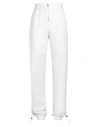 La Haine Inside Us Woman Pants White Size L Viscose, Linen In White