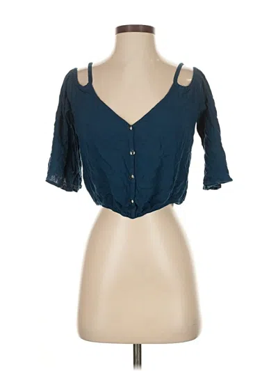 Pre-owned La Hearts 3/4 Sleeve Blouse In Blue