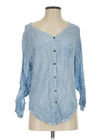 Pre-owned La Hearts 3/4 Sleeve Blouse In Blue