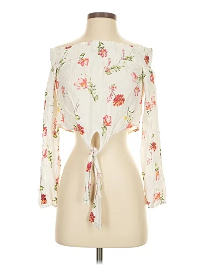 Pre-owned La Hearts 3/4 Sleeve Blouse In White