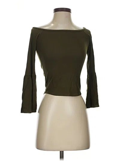 Pre-owned La Hearts 3/4 Sleeve T-shirt In Green