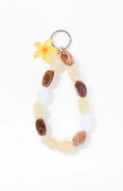 La Hearts After Sun Bag Charm In Yellow In Multi