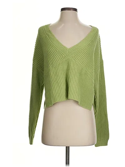La Hearts Cardigan Sweater In Green