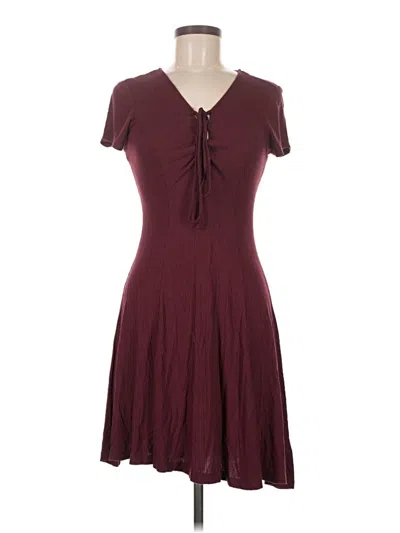 Pre-owned La Hearts Casual Dress In Burgundy