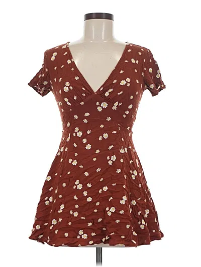 Pre-owned La Hearts Casual Dress In Burgundy